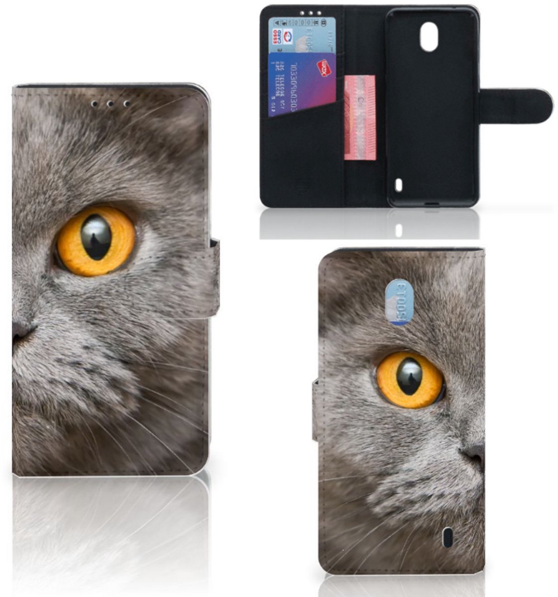 Telefoonhoesje met Pasjes Nokia 1 Plus Britse Korthaar