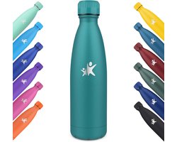 KollyKolla Bouteille thermos, 750 ml, bouteille d'eau en acier inoxydable, bouteille thermos réutilisable sans BPA, métal, pour le sport, l'école, la salle de sport, les voyages