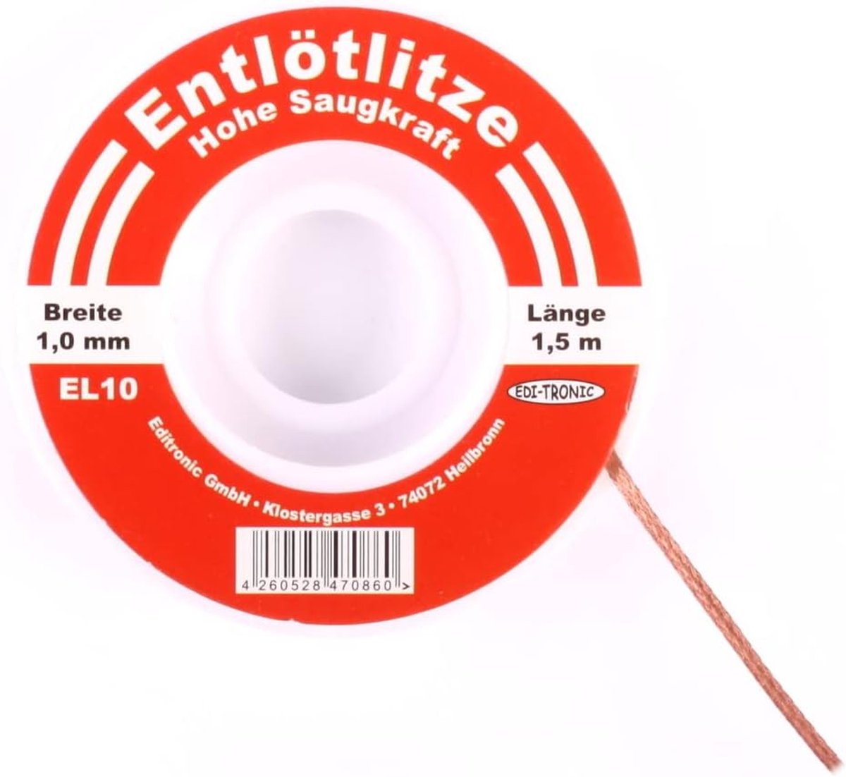 Desoldeerdraad 1 mm - Hoog absorptievermogen - 1,5 m spoel