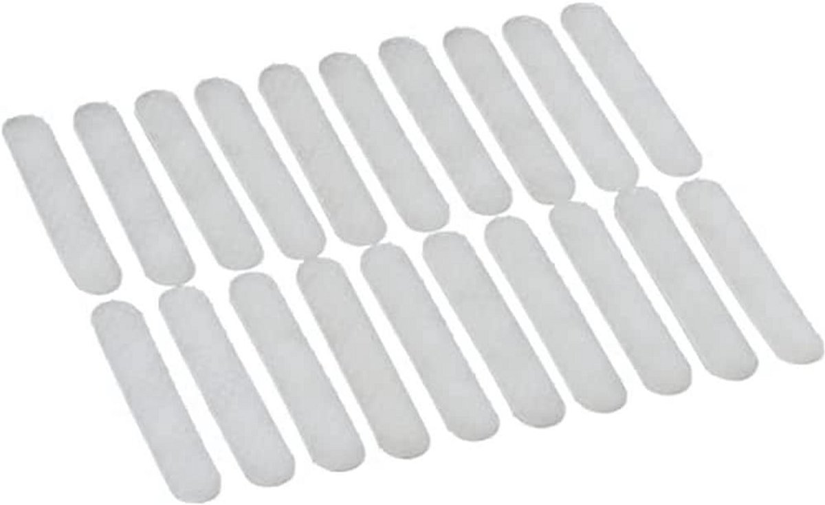 Pack van 20 Transparante Siliconen Strips voor Kleerhangers 0.8 x 5 cm