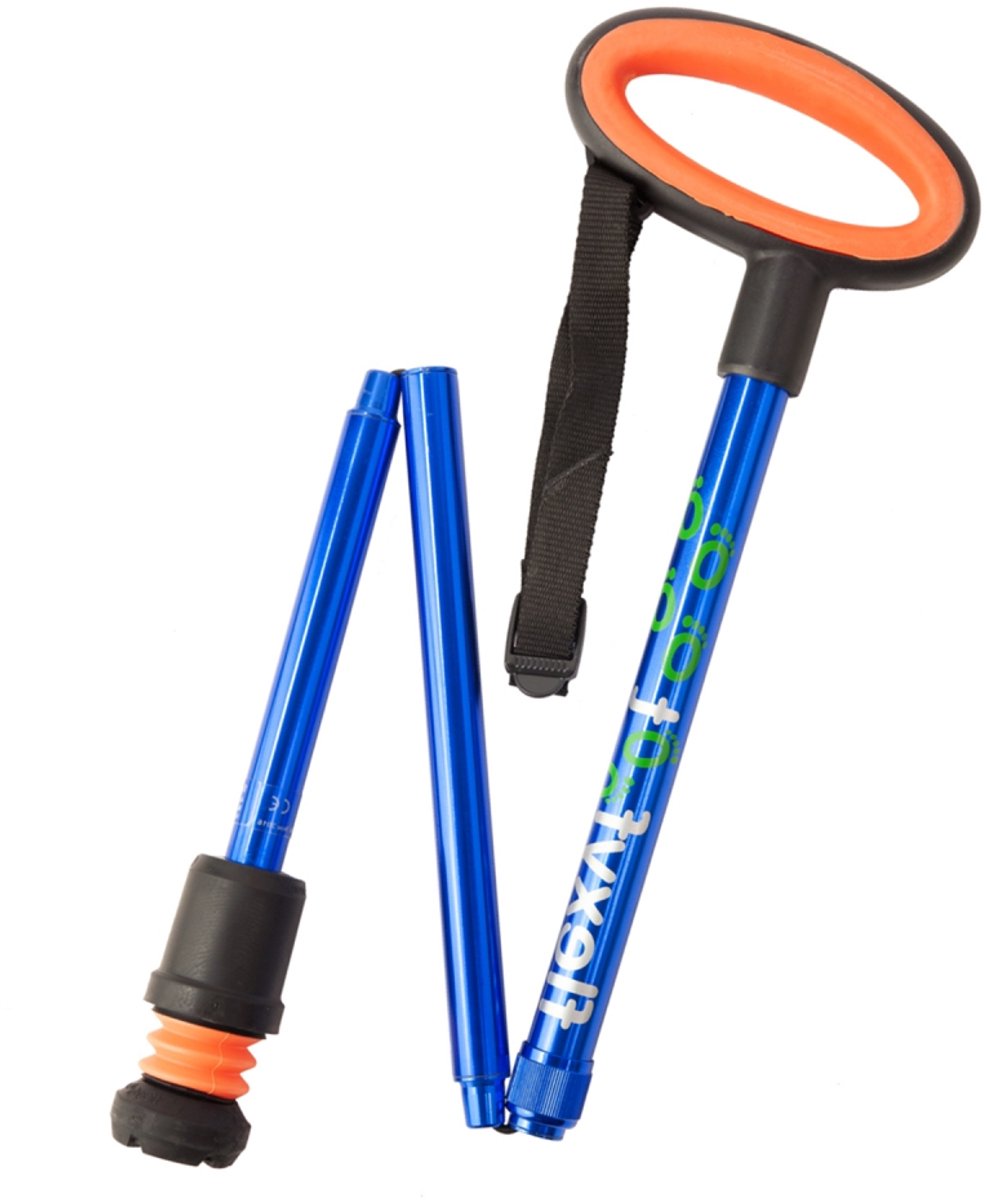Opvouwbare Wandelstok Blauw Ovalen Handvat
