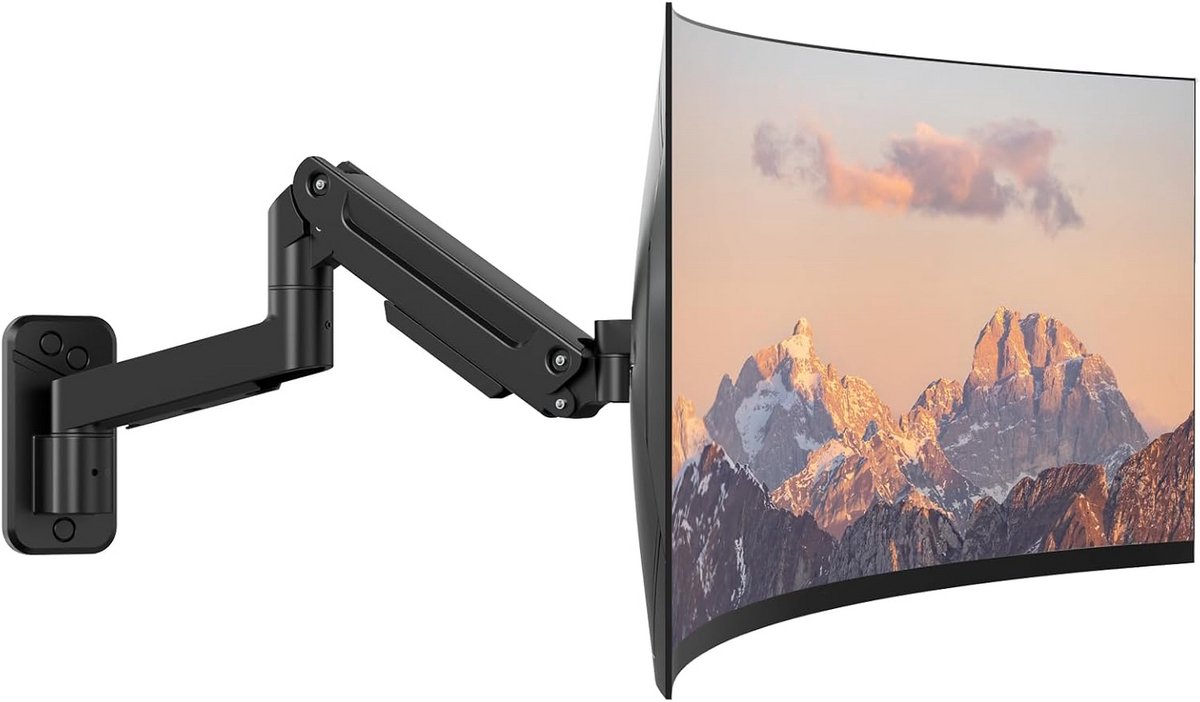Wandmontage Monitor Arm voor Ultra Wide Schermen tot 49 inch en 20kg