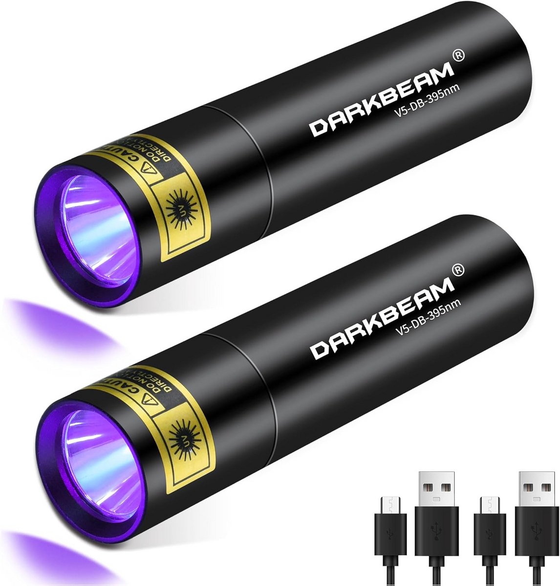 Mini UV-zaklamp Set - 395 nm Handheld Blacklight voor Huisdier Urinedetectie en Hars Uitharden