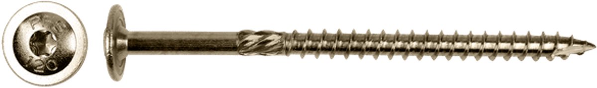 Tellerkopschroeven 8x60 Torx T40 RVS 50 stuks