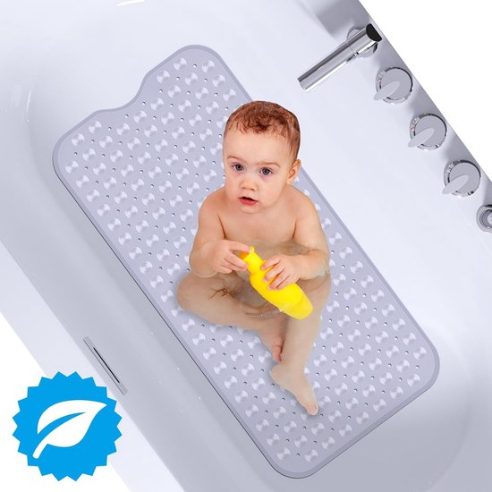 Antislip Badmat 100 x 40 cm - Schimmelbestendig en Machinewasbaar Douchemat - Transparant