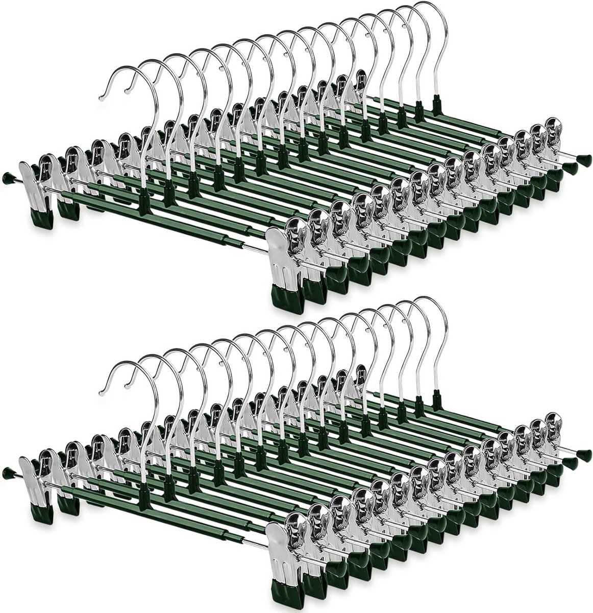 30 Stuks Hangers met Clips voor Ruimtebesparende Kledingoplossingen
