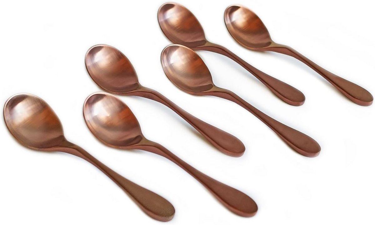 Specialty soeplepel van roestvrij staal met titanium coating in antiek koper