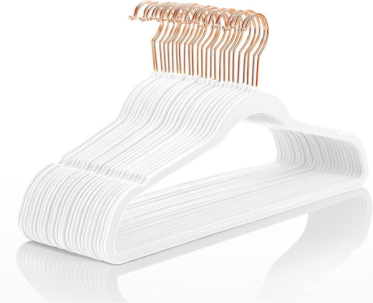 Premium fluwelen hangers 60 stuks - Antislip, ruimtebesparend en zwaar