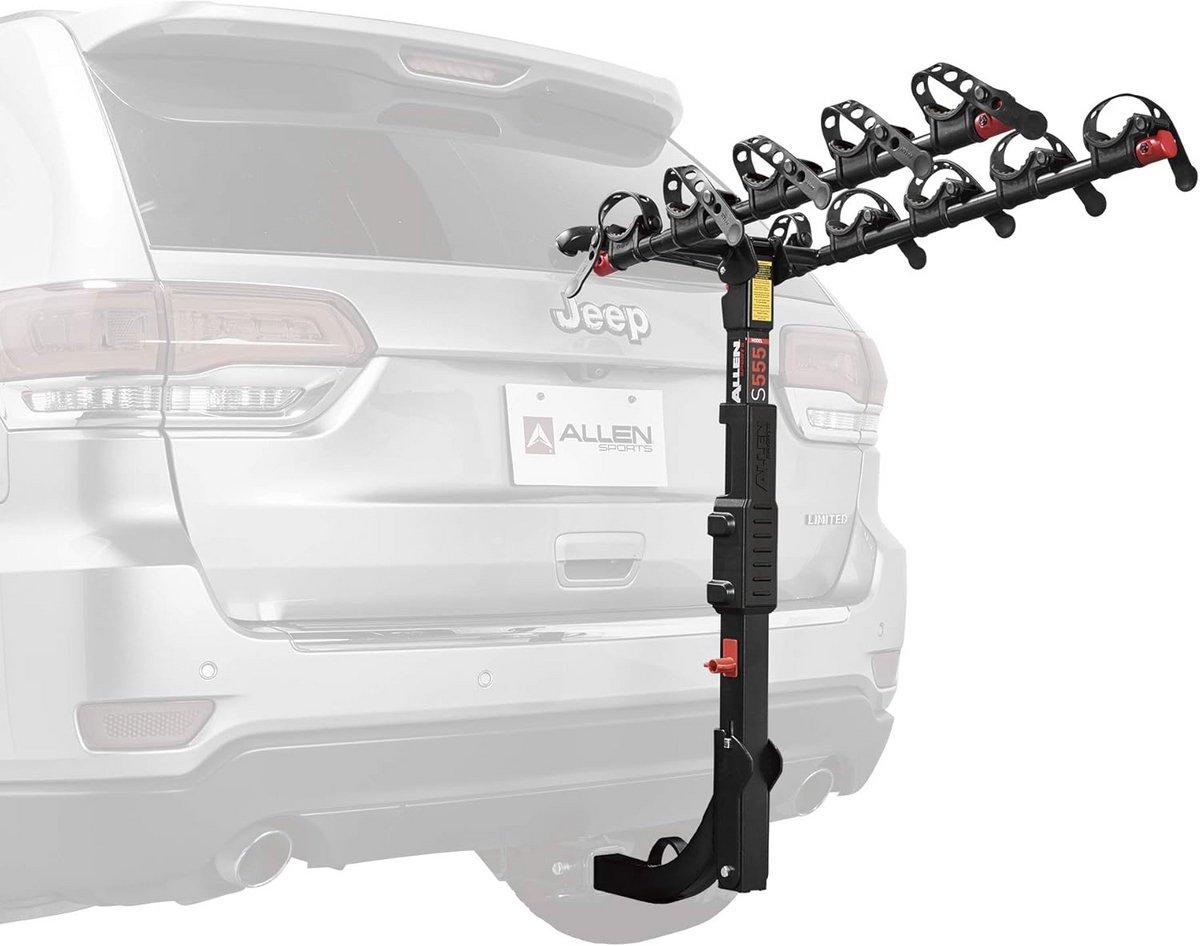 Hitch Mounted 5-Bike Carrier - Zwart