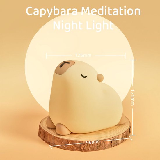 Creatieve Siliconen Nachtlamp - Oplaadbare, Dimbare Slaaplamp met Timer voor Kinderen — afbeelding 4