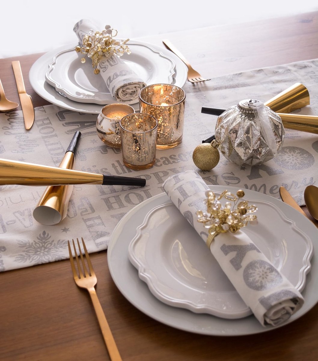 Metalen Tafelkleed voor Kerstmis - 14x108 Inch