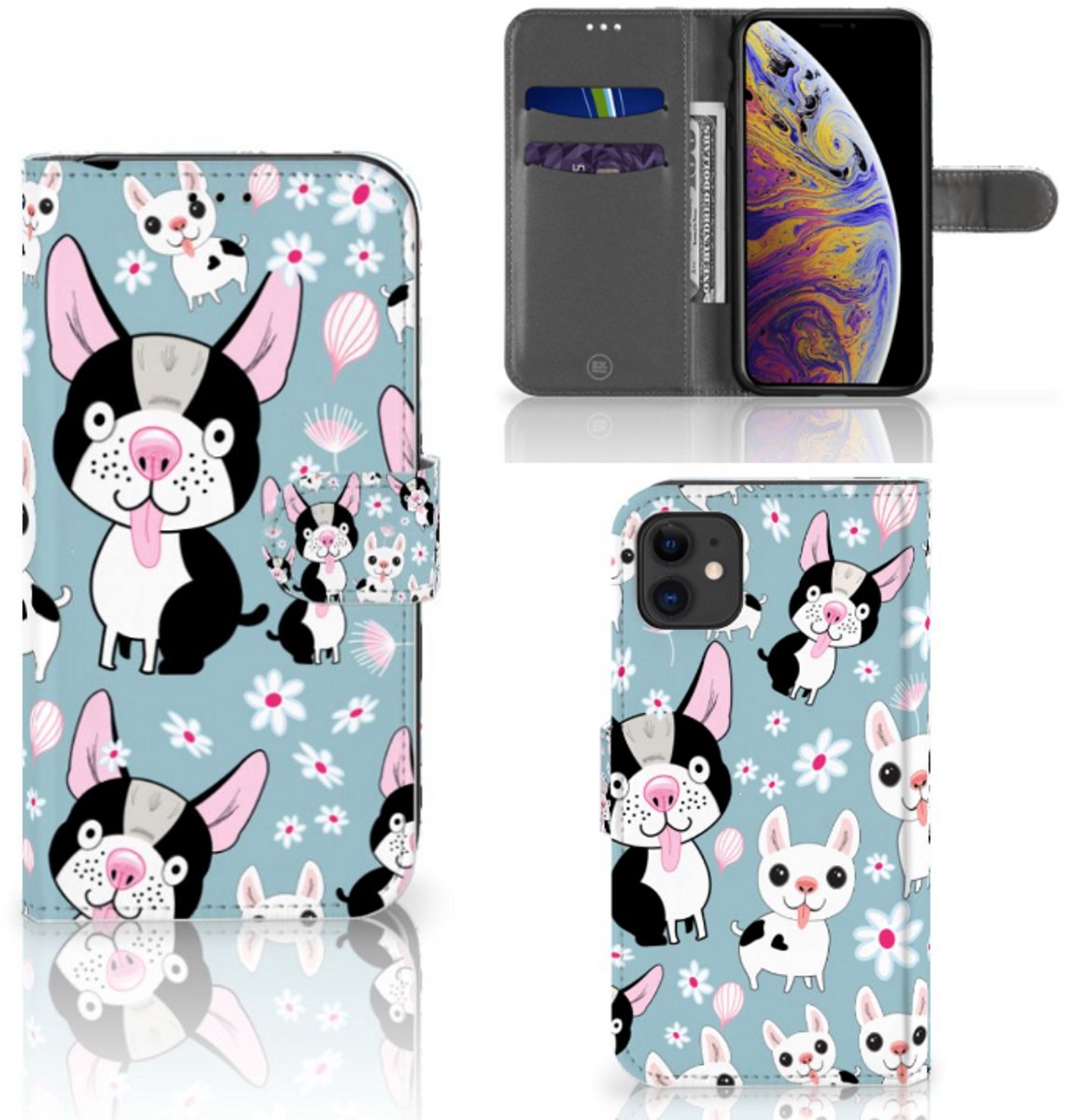 Apple iPhone 11 Telefoonhoesje met Pasjes Hondjes