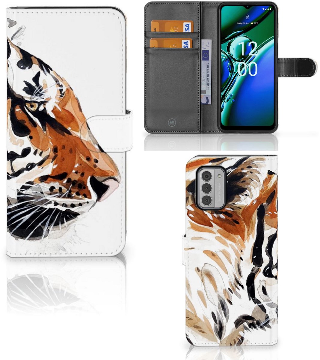Hoesje Nokia G42 Watercolor Tiger