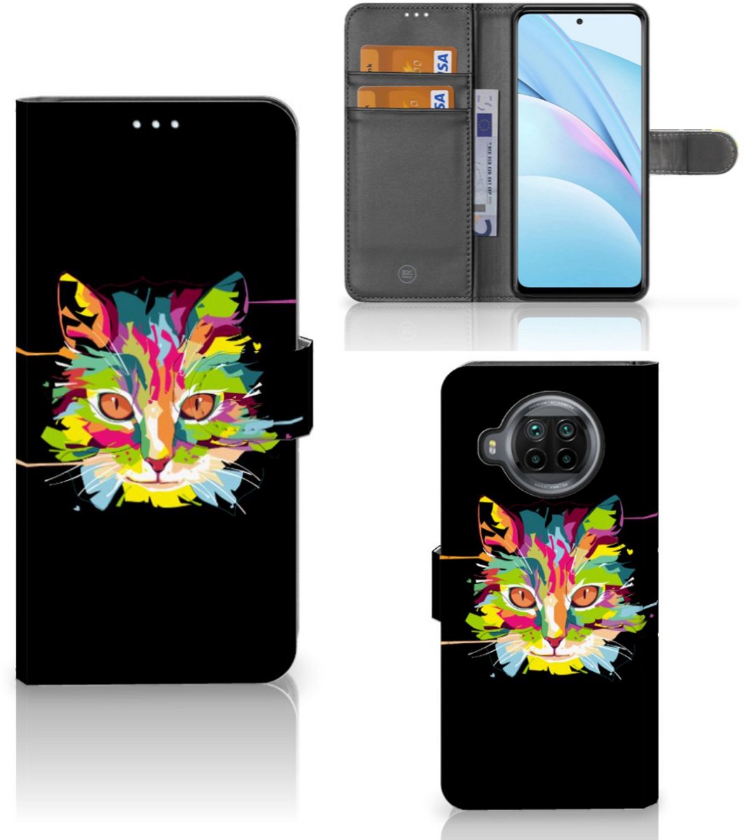 Xiaomi Mi 10T Lite Leuk Hoesje Cat Color