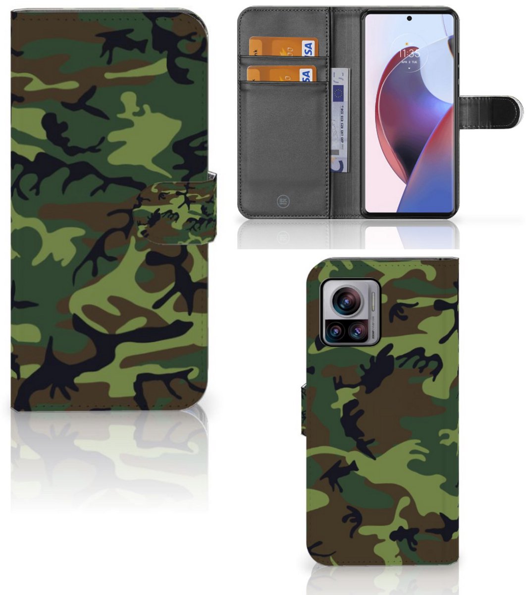 Motorola Edge 30 Ultra Telefoon Hoesje Army Dark