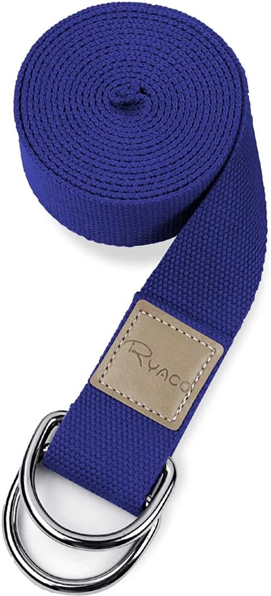 Verstelbare Yoga Strap van 100% Katoen - 1.8m/2.5m/3m - Flexibiliteit en Houding Correctie