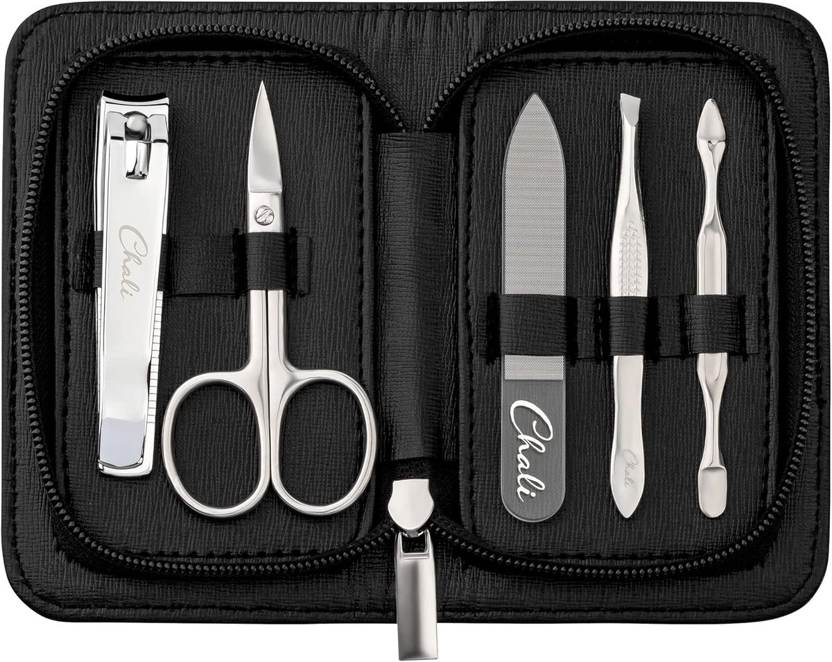 Nagelverzorgingsset 5-delig - Hoogwaardige RVS Manicure & Pedicure Set voor Thuis en Op Reis
