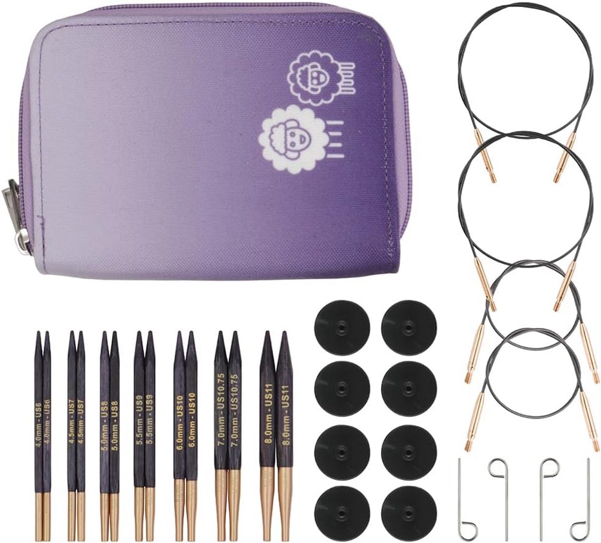 Luxe Set Verwisselbare Rondbreinaalden met Kubusvormige Punt - 4,0-8,0 mm