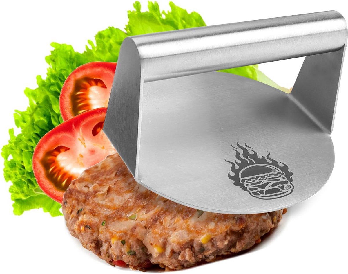 Burger Smasher - Grill Press - Gietijzeren Bakplaat - Bereiding