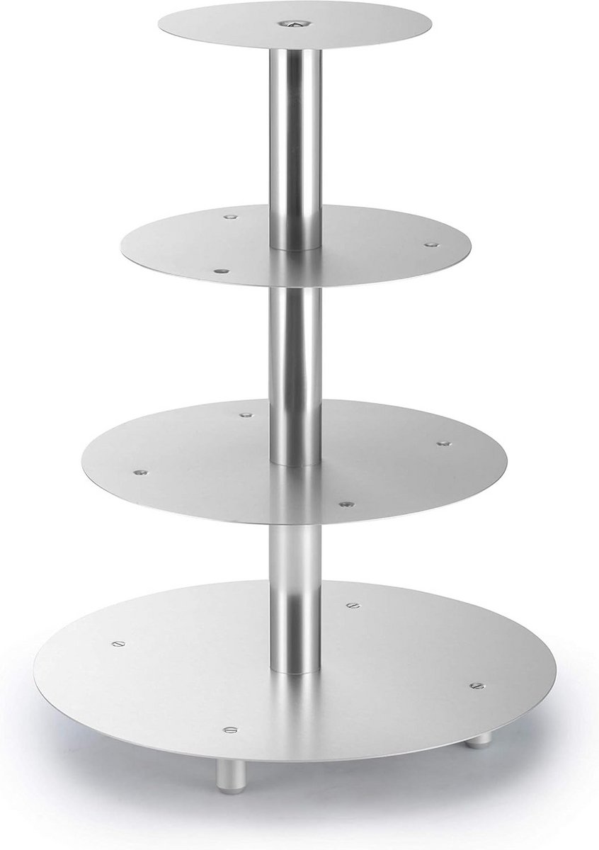 Ronde 4-verdiepingen Etagère voor Taarten - Aluminium