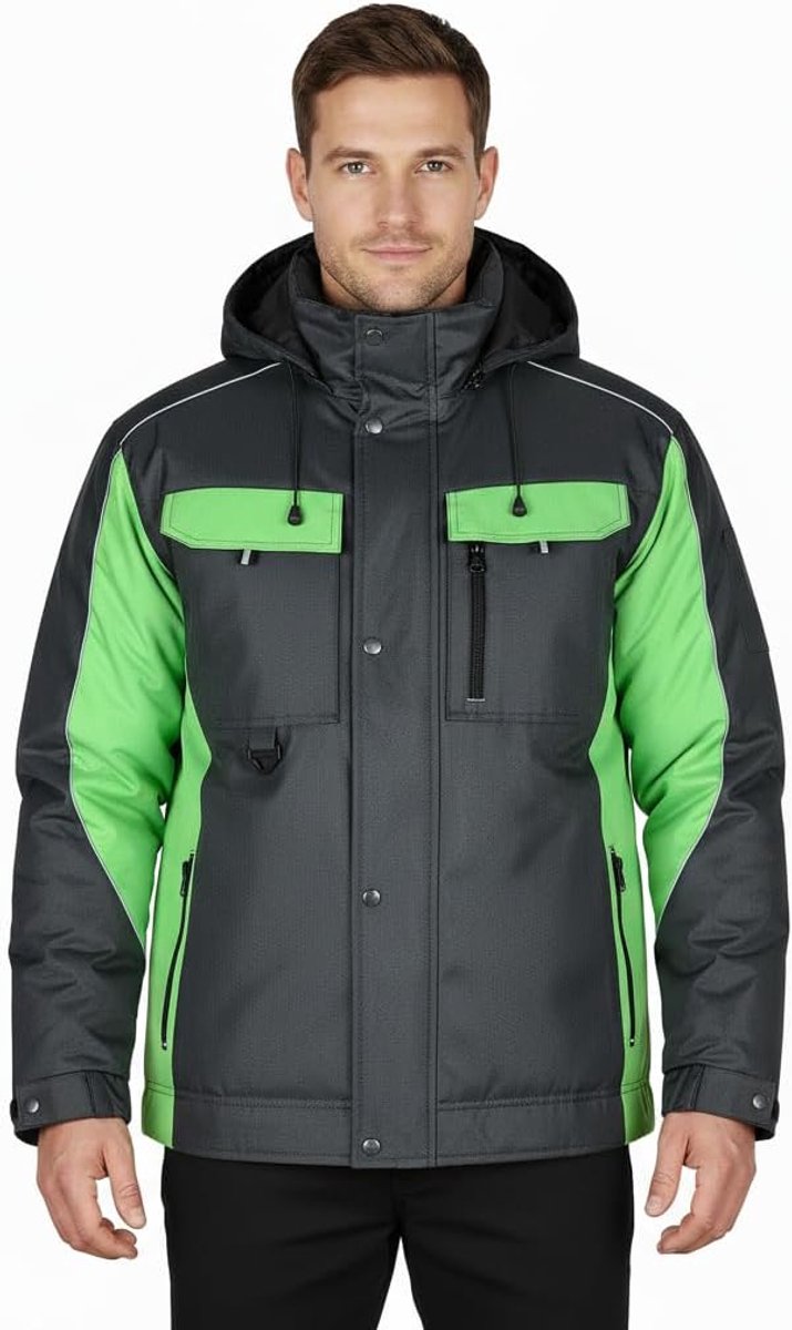 Winter Werkkleding voor Mannen - Warm Winddicht Outdoor Jack met Kap