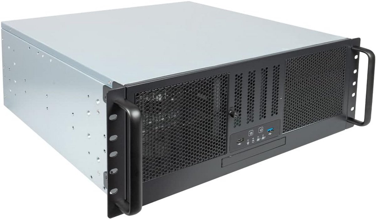 Rackbehuizing 19 inch 4U ATX met USB 3.0 en USB Type C - Ideaal voor rekencentra