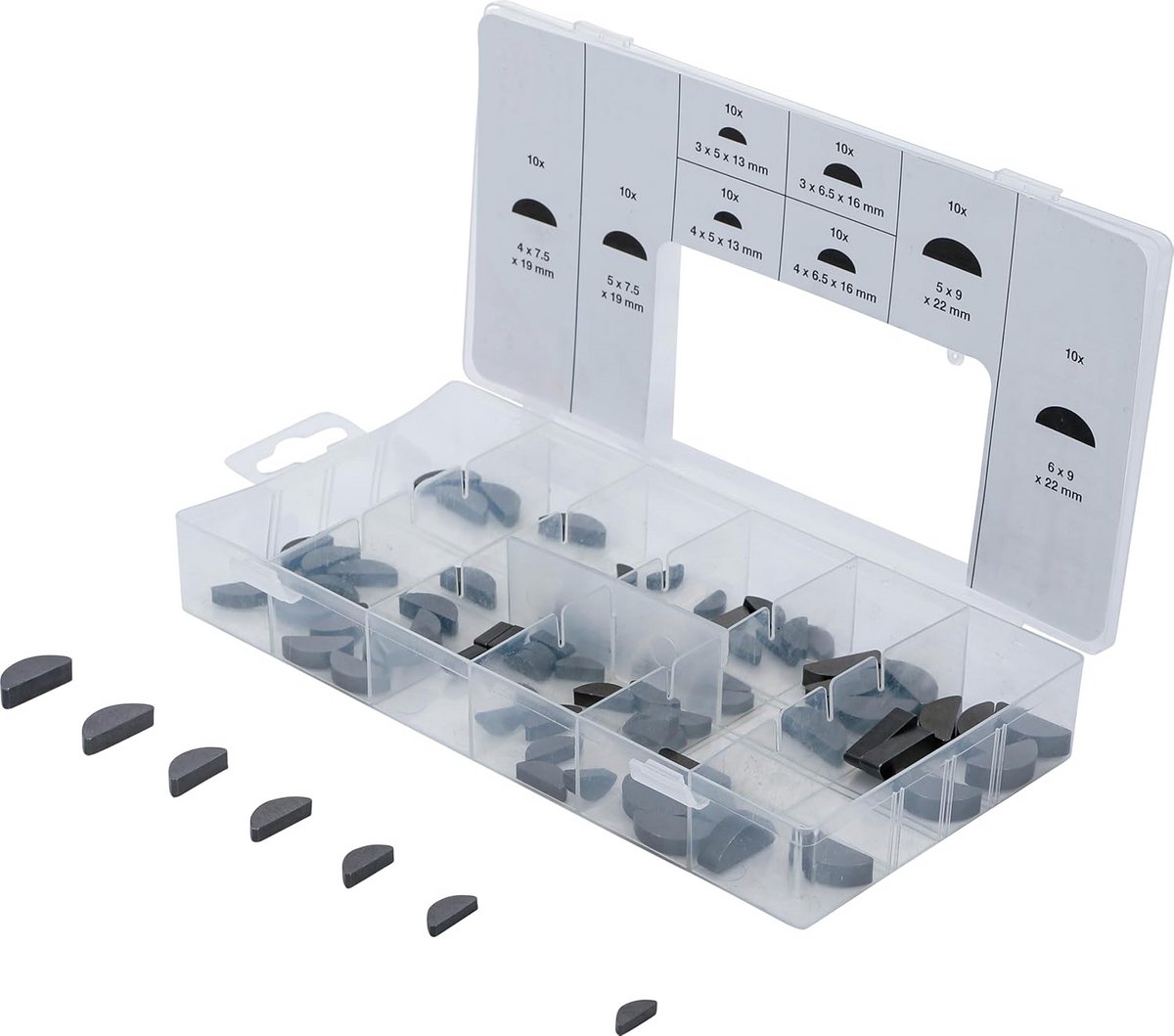 Assortiment Halvemaanspieën - 80-delig voor Diverse Toepassingen