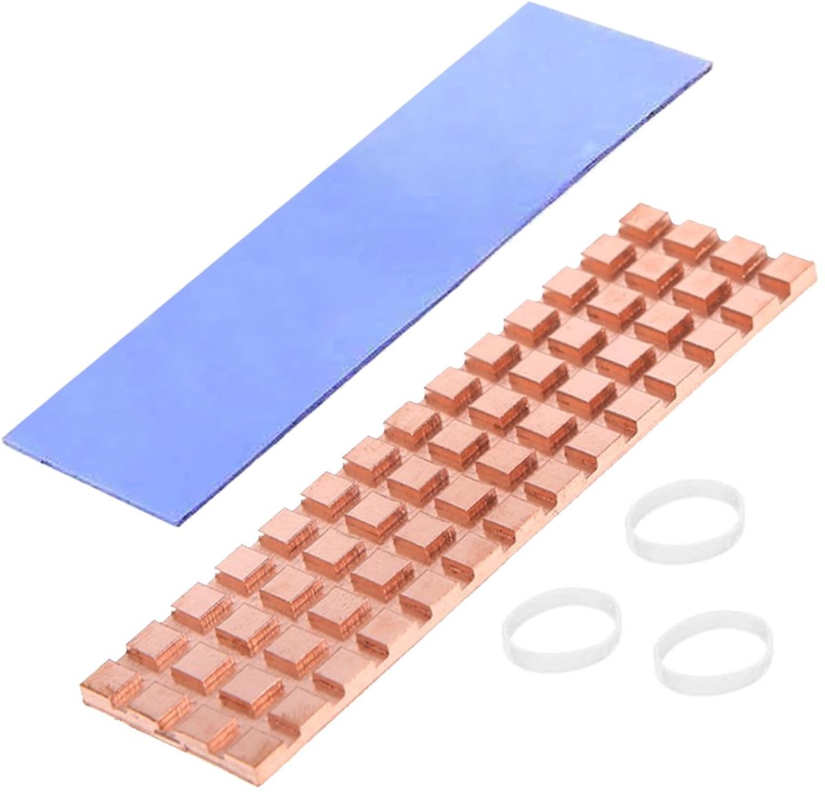 M.2 Heatsink 67x18mm voor SSD Koeling - Zuiver Koper met Thermisch Stootkussen