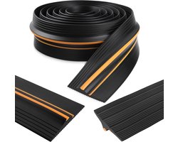Garagedeur afdichting voor weerbestendige vloer - Flexibele rubberen strips (80mm×14mm×3m, zwart)