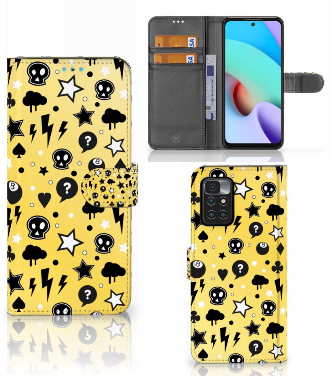 Telefoonhoesje met Naam Xiaomi Redmi 10 Punk Geel
