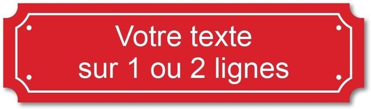Gegraveerde Plaat Personaliseerbaar - Zelfklevend, 14,5 x 4 cm - Rood