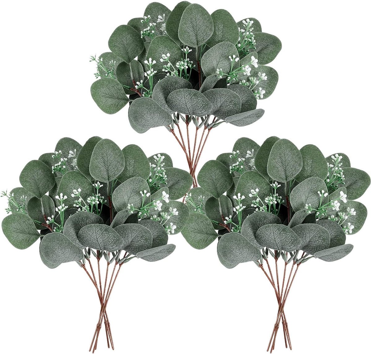 18 Stuks Kunstbloemen Eucalyptus - Groene Decoratie voor Huis, Tuin en Kantoor