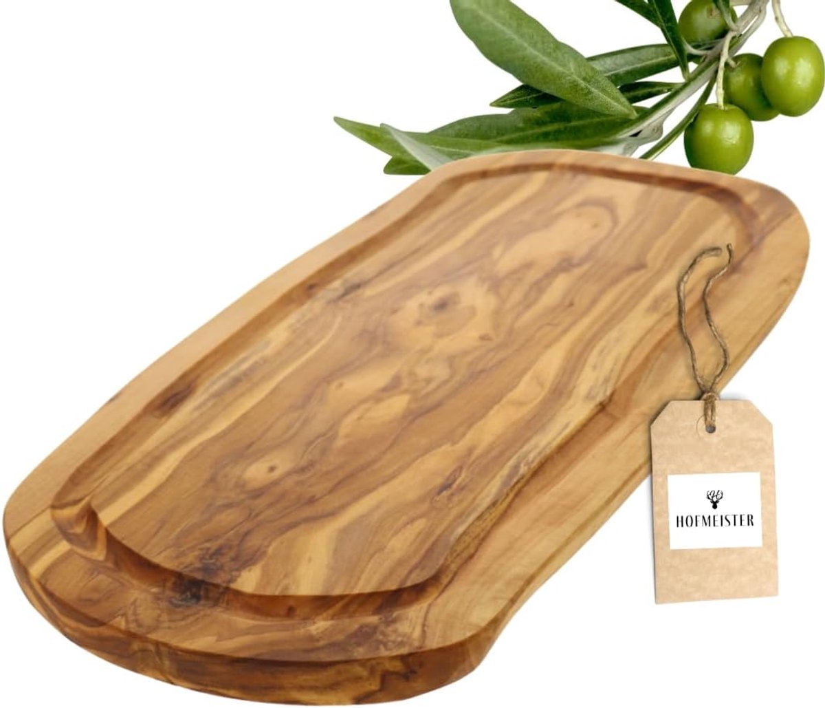 Snijplank van Olijfhout met Sapgoot - 30 cm