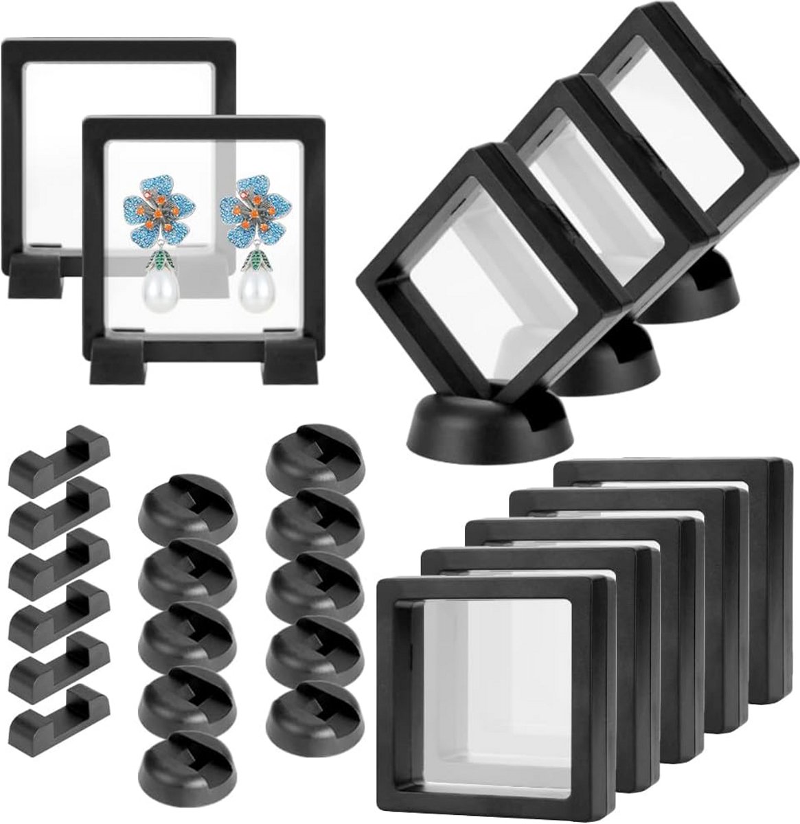 3D Floating Display Case - 10 Stuks voor Antieke Munten, Sieraden en Verzamelobjecten