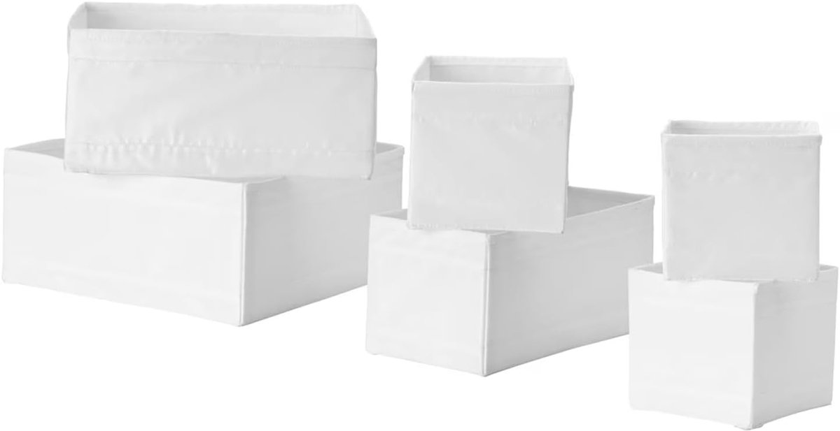 Opbergdozen en Lade Organizers - Set van 18 - Wit