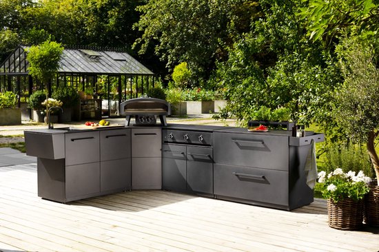 Cozze® 24” Pizza oven op Gas - Black Edition - Extra Groot - Dubbele Pizzasteen - Met Deur - Tot 600°C - Ø60 cm — afbeelding 5
