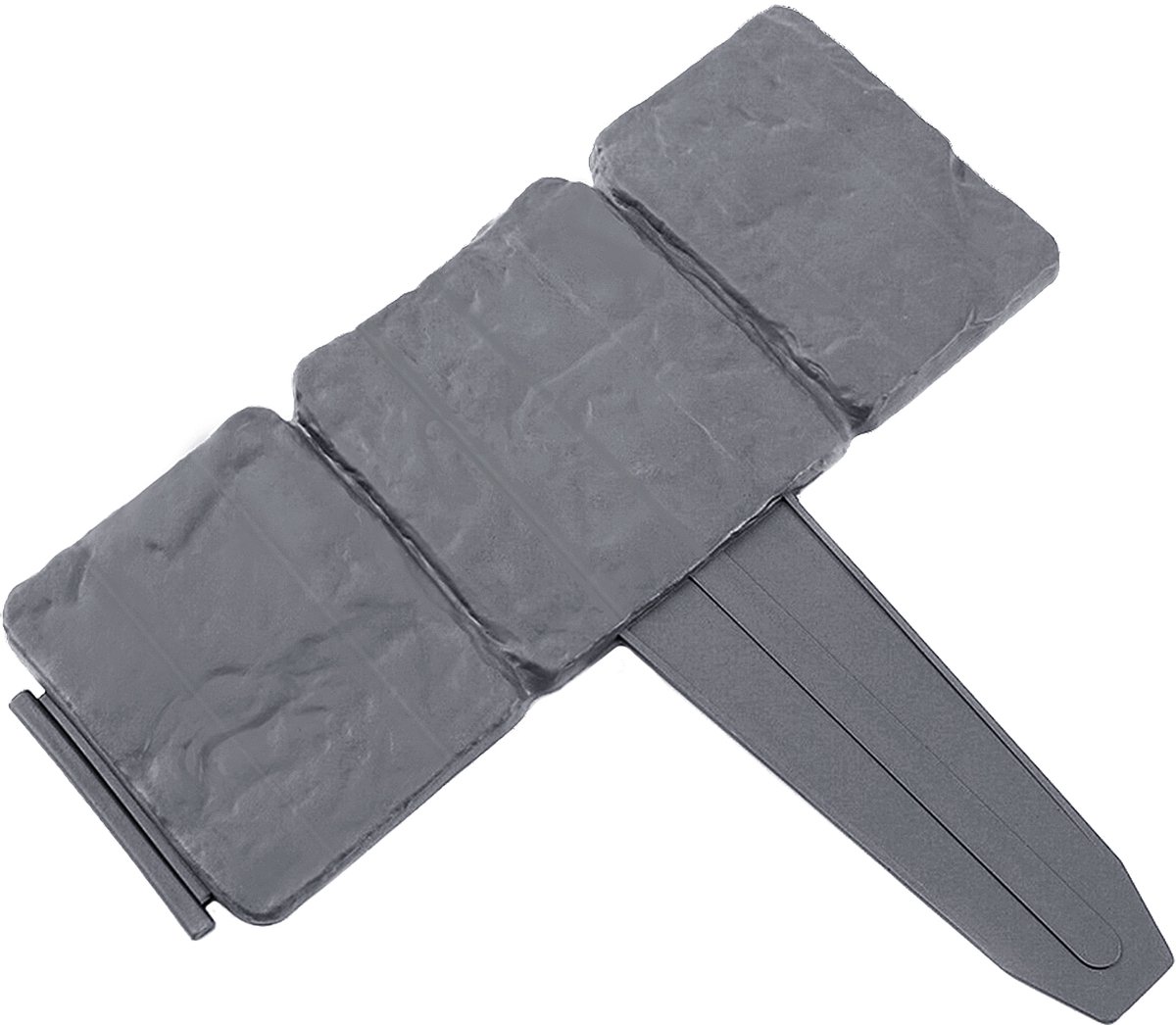 Aufun kunststof gazonrand – 2,5 meter – steenpatroon – PP – antraciet – 25x23x1 cm – voor gazon en tuinbed