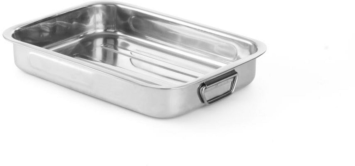 Rvs Ovenschaal met Handvatten 31x24x4,5 cm - Hittebestendig tot 250°C
