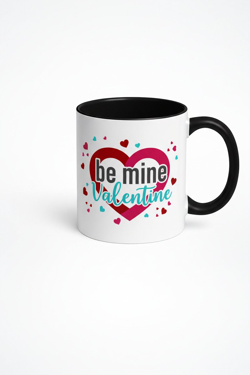 Valentijn Mok 'Be Mine Valentine' met Liefdevol Hart Design - Romantisch Cadeau