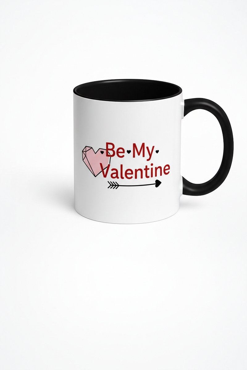 Valentijn Mok 'Be My Valentine' - Romantisch Cadeau met Hart & Pijl Design