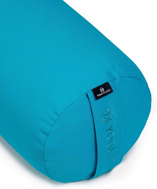 Ronde Yoga Bolster Kussen met Biologische Boekweitdoppen - Wasbare Katoenen Hoes — afbeelding 3