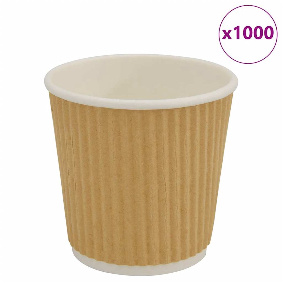 vidaXL - Papieren - koffiekopjes - 1000 - st - 4oz - 100 - ml - bruin