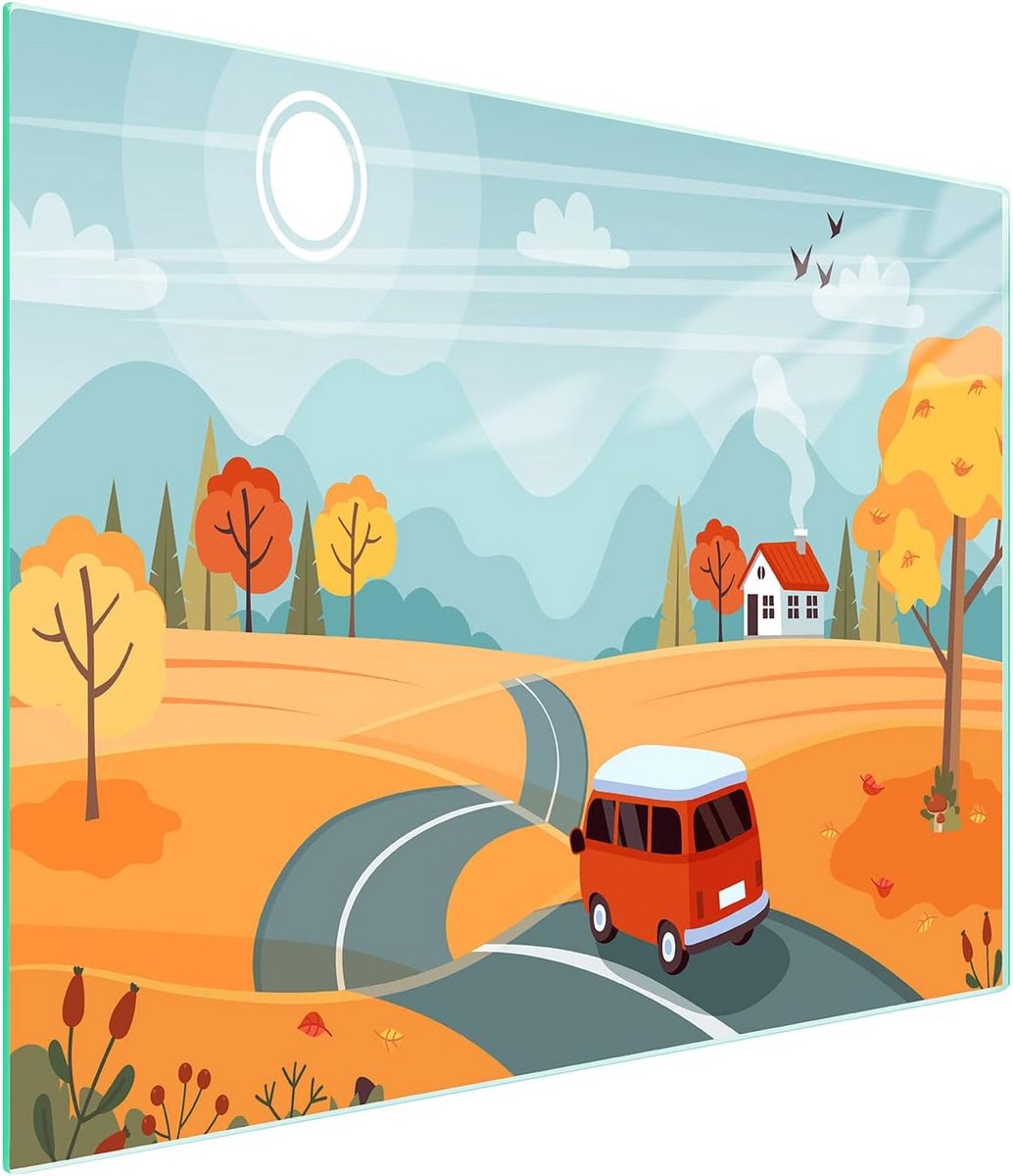 Glazen Snijplank / Kookplaat Afdekplaat - 52x30 cm - Hittebestendig en Hygiënisch