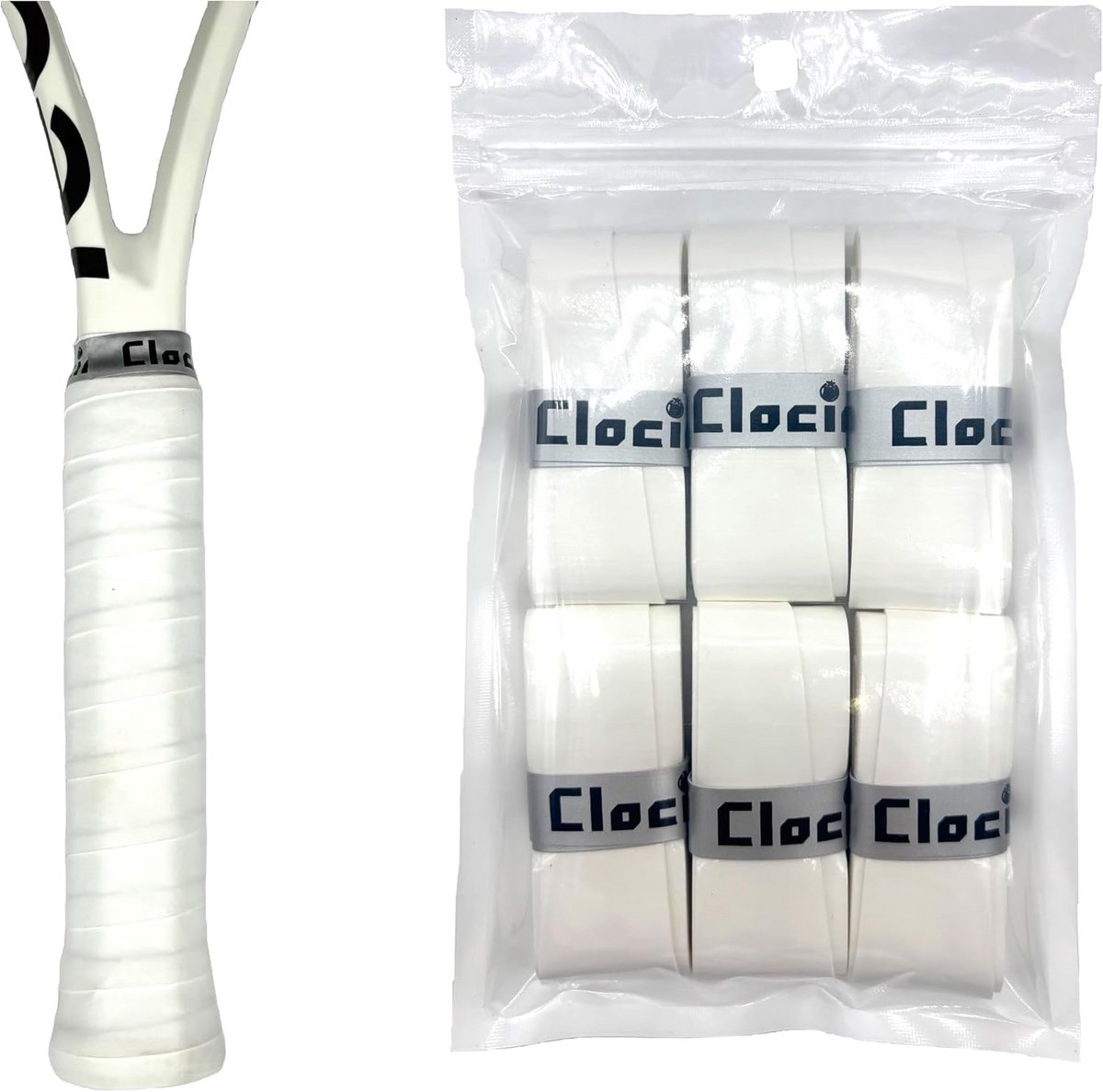 Set van 6 Antislip Overgrips voor Tennis, Padel en Badminton Rackets - Plakkerige Grip Tape