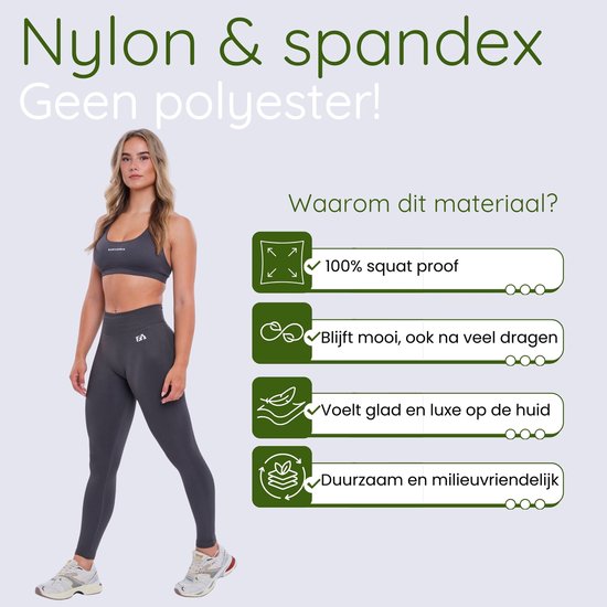 Euphoria Sportlegging Dames - Sportkleding Dames - Sportbroek Dames - Yoga Broek Dames - Grijs - Maat M van Merkloos — afbeelding 5