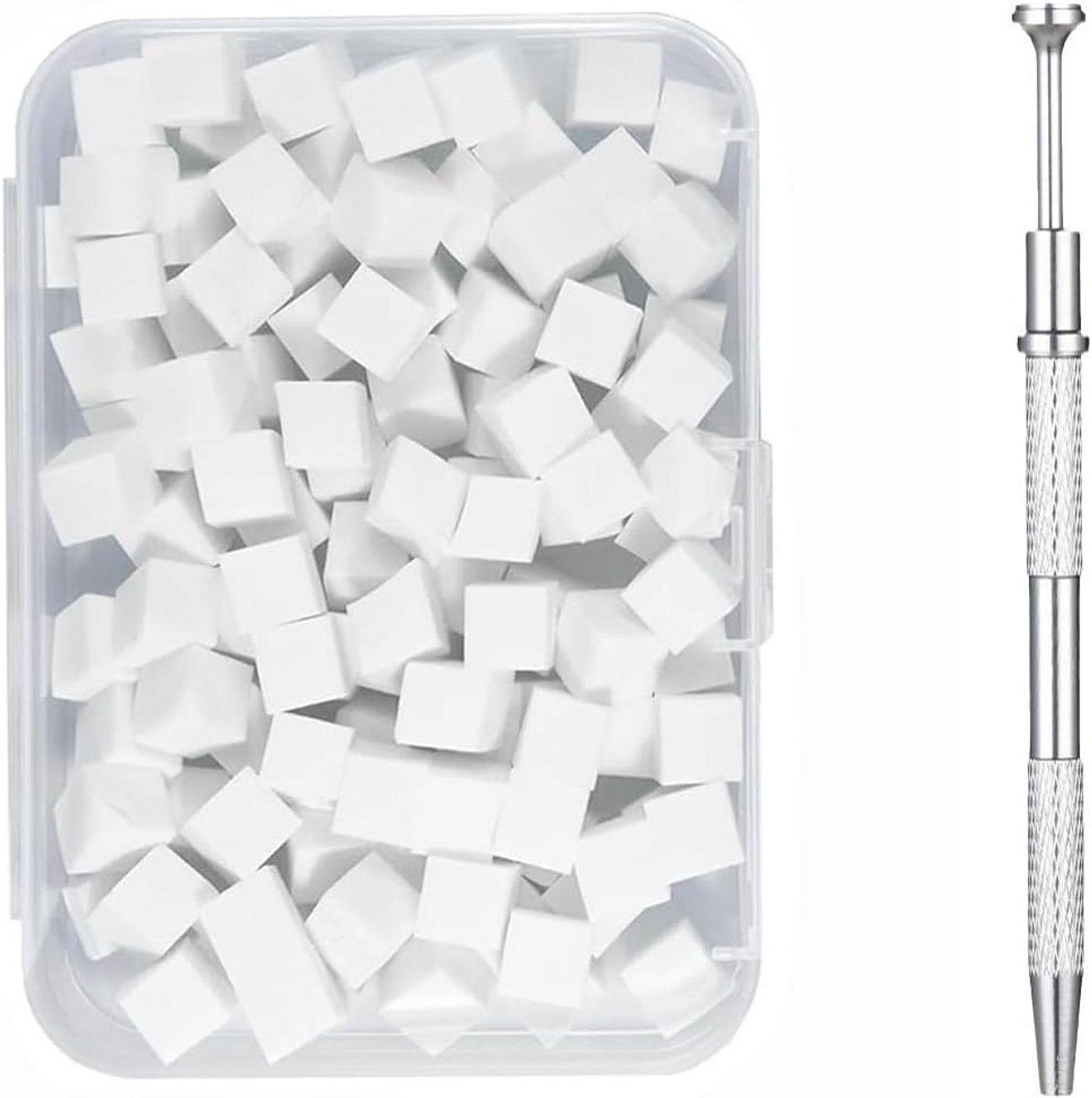 100x Nagelkunst Sponge Set voor Dip & Gradient Effecten met Metalen Clip Applicator