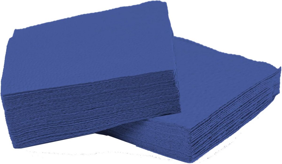 100 Blauwe Papieren Servetten - 2-laags 33cm Sterke Lunchservetten