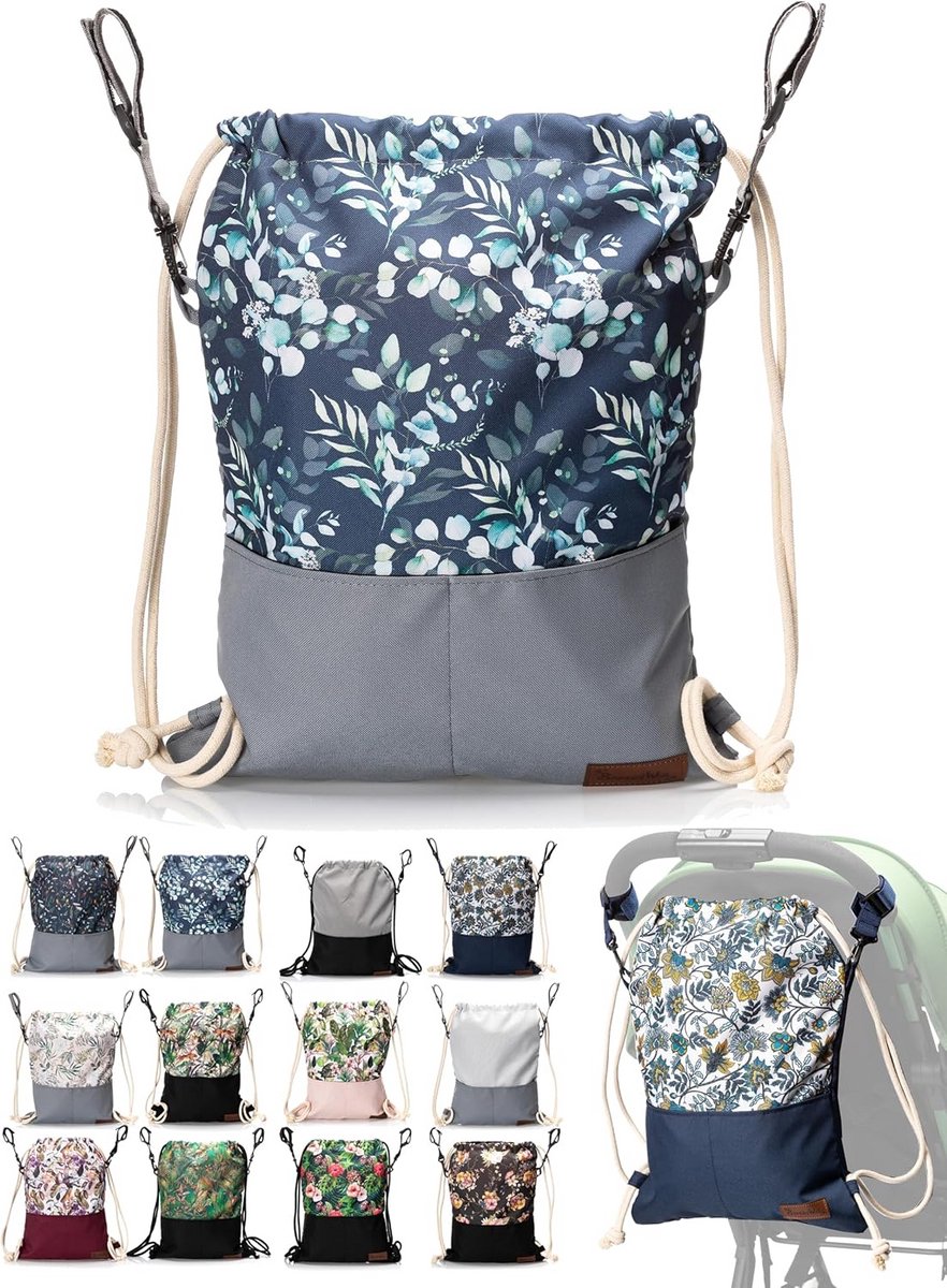 Kinderwagen Organizer - Buggy tas Luiertas - Baby spullen meenemen - Met afneembare haken - 45x33 cm - Model 2