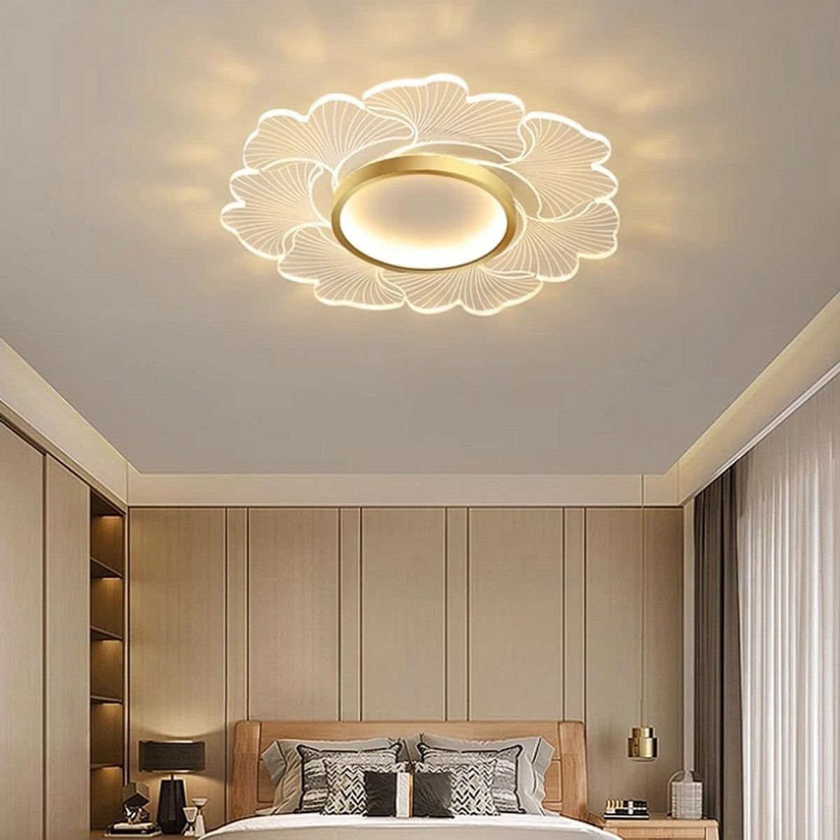 Moderne LED Plafondlamp Bloemenontwerp Dimbaar met Afstandsbediening - Warm tot Koud Licht