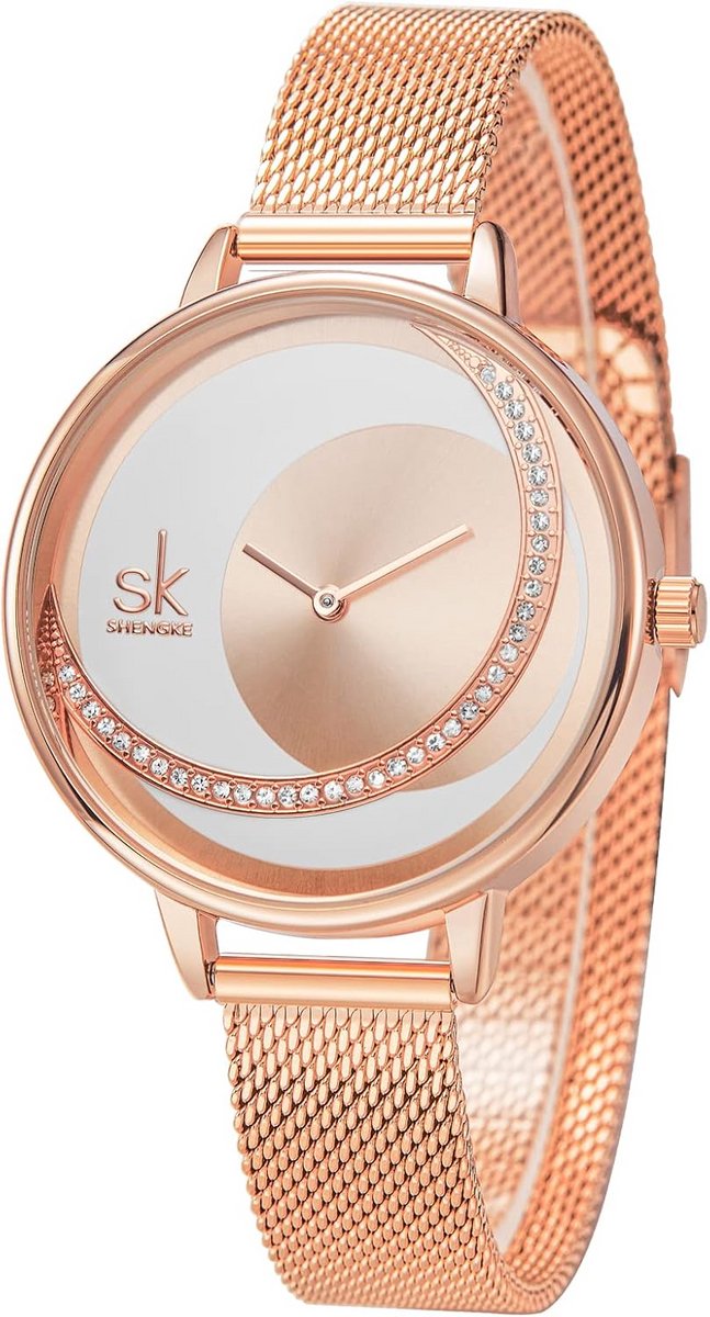 Minimalistisch Dameshorloge met Leren Band, Waterdicht en Slank